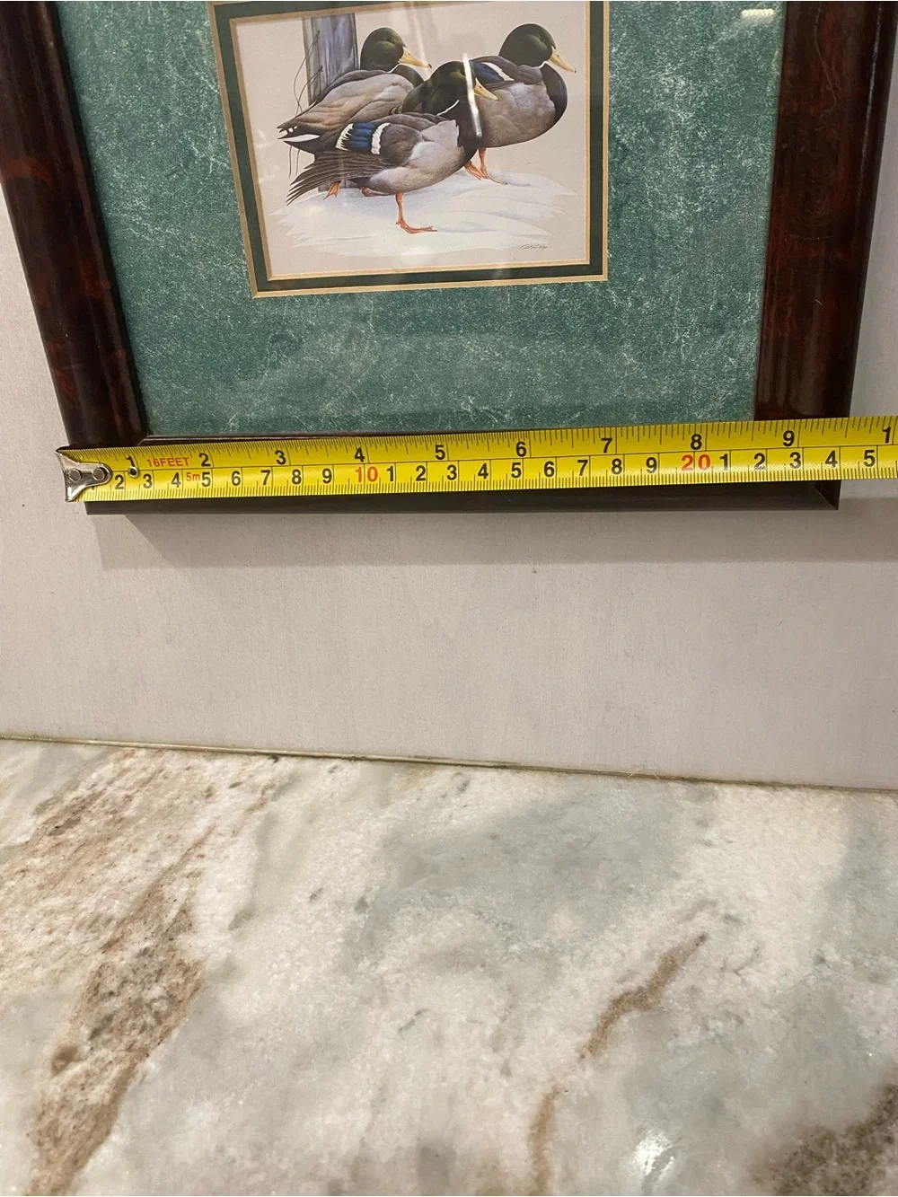 VTG Dicksons Art LaMay Duck Print Frame James 3:13